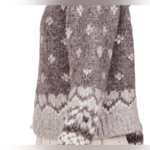 Loveshackfancy Rosie alpaca grey love heart sweater - Picture 3 of 8